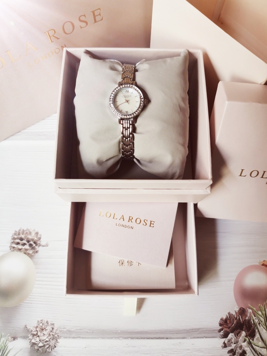 白母贝银表链镶钻lola Rose小金表