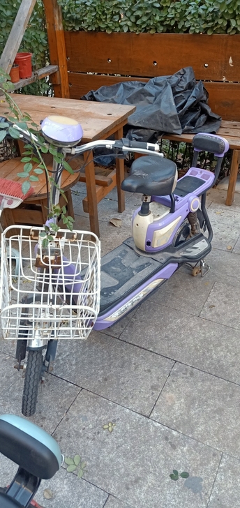 电动自行车，接送孩子用的，锂电池，也就是跑...