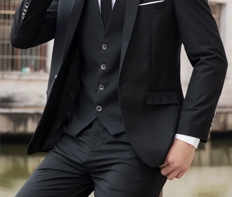 罗蒙西服套装男士三件套商务职业正装小西装韩...