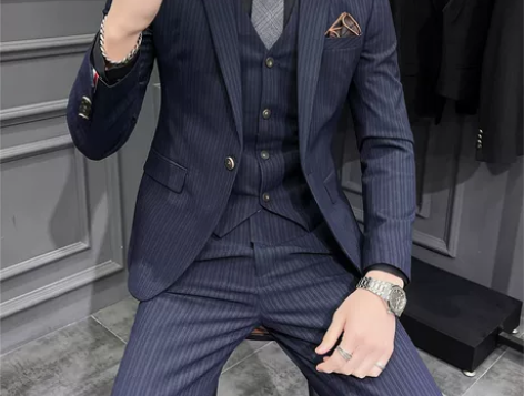西装套装西服男士潮流韩版修身英伦新郎结婚礼...