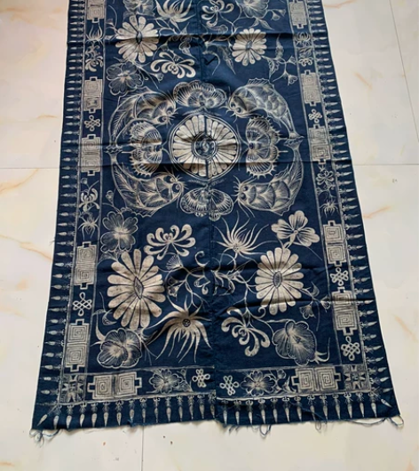 非常漂亮老蜡染工艺画,精美挂件 尺寸:15...