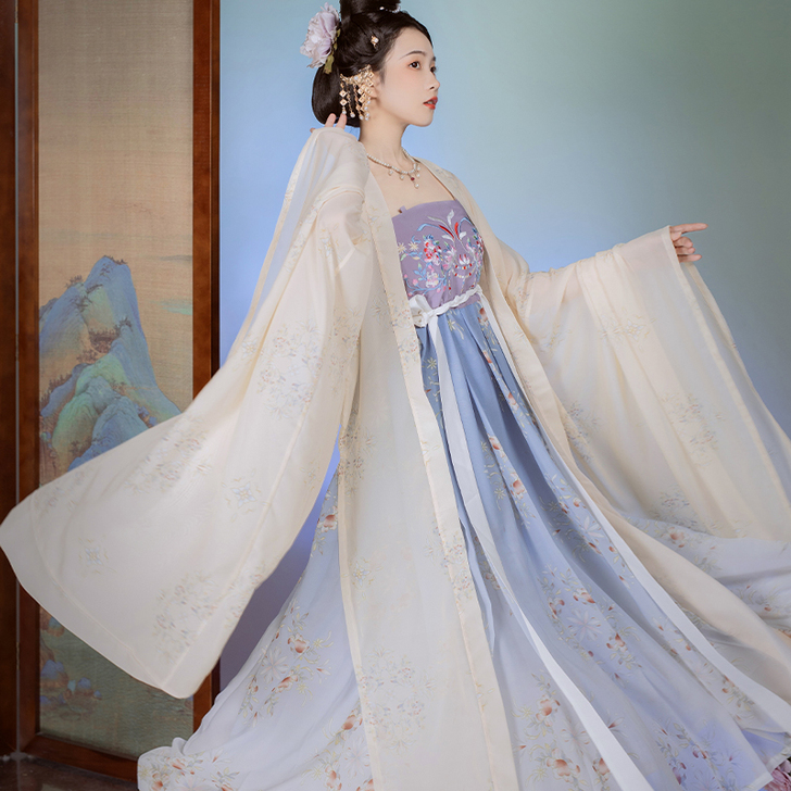 千韵岗婉初正品原创唐制汉服女秋中国风唐风诃...