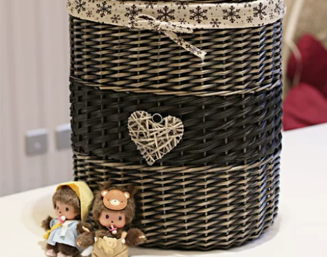 脏衣篮 脏衣篓 藤编 脏衣服收纳筐田园 柳...