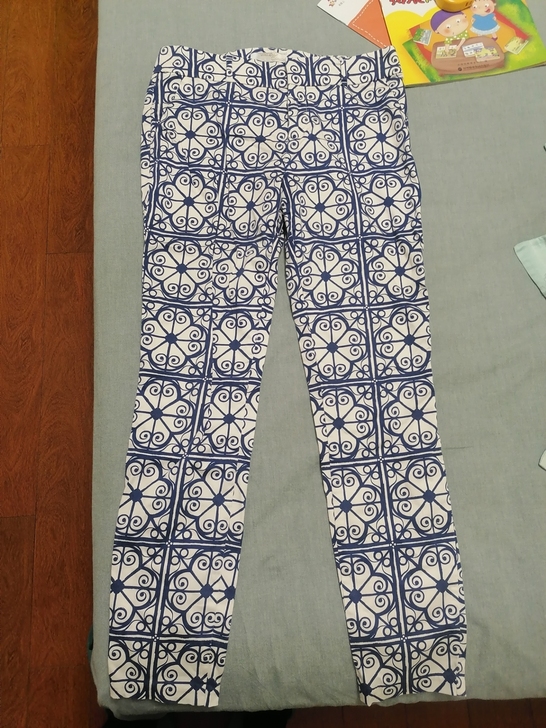 VERO MODO 女士花裤子，蓝白青花瓷...