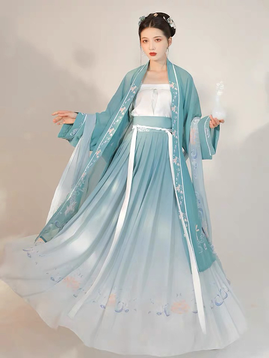 劲合【听夏】汉服 三件套 对襟宋制褙子 上...