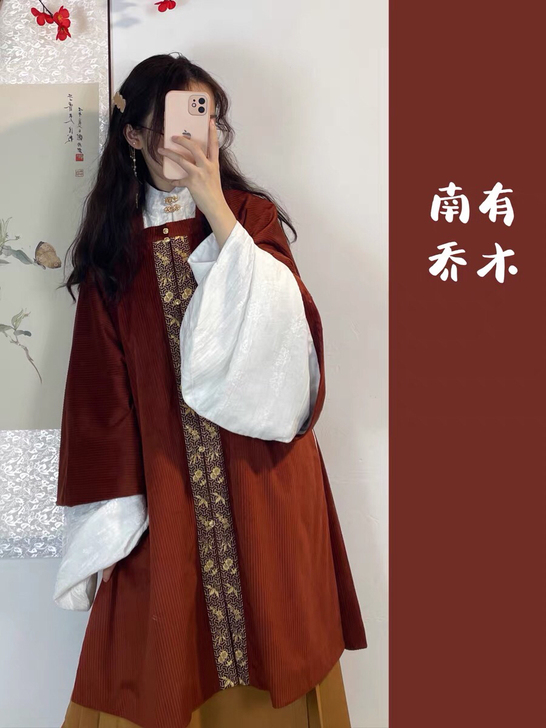 【暂挂】南有乔木 千秋明制方领披袄 汉服日...