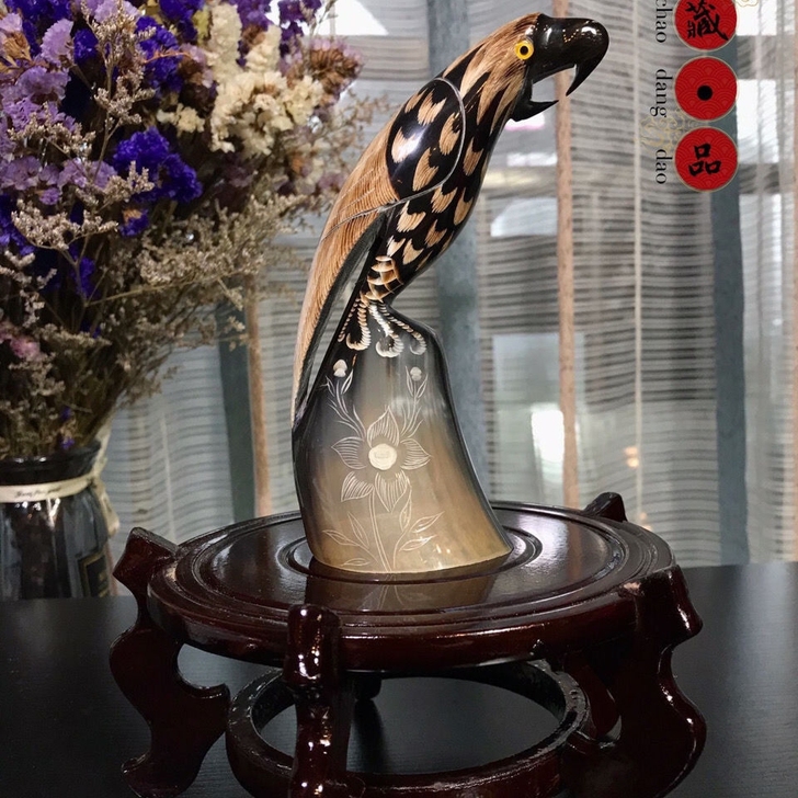 天然牛角整角家居创意摆件艺术品办公室文玩摆...