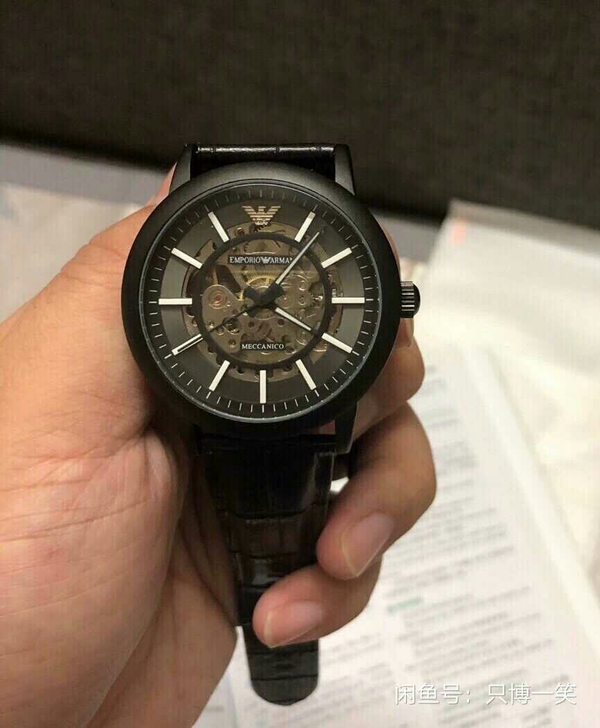 全新个人闲置阿玛尼机械表全自动阿玛尼手表男...