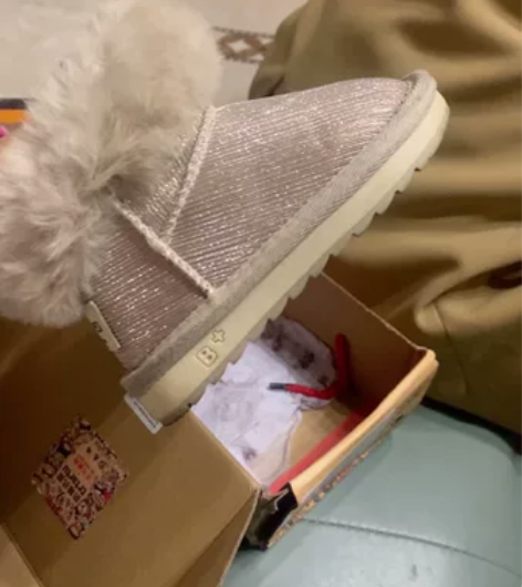 努比童年宝宝雪地靴宝宝棉鞋 ， 很厚实 负...