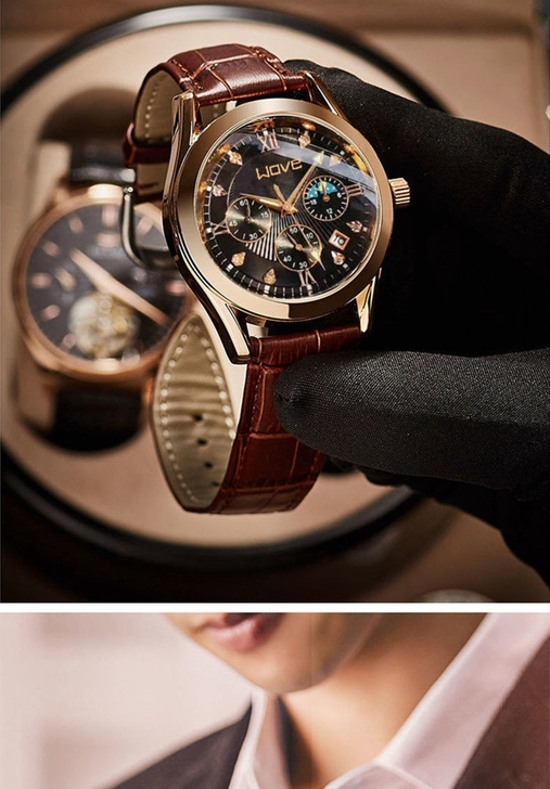 正品瑞士全自动机芯手表夜光防水日历电子手表...