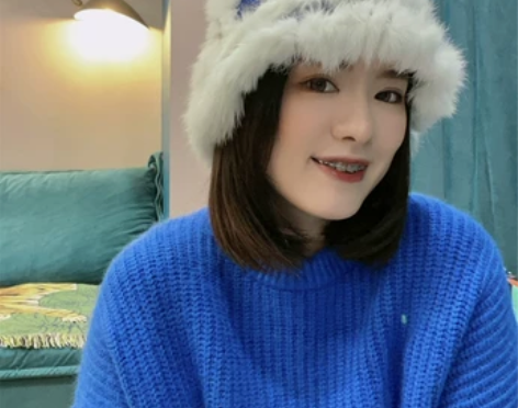爱去踢踢小众设计集成秋冬克莱因蓝手工钩针兔...