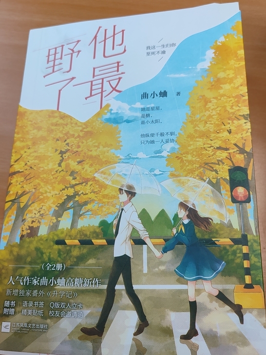 小说《他最野了》，只翻动过几页，几乎全新，...