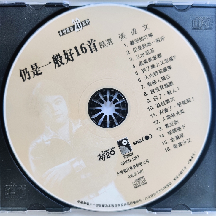 张伟文 离别的叮咛 CD唱片盘片全新，质量...