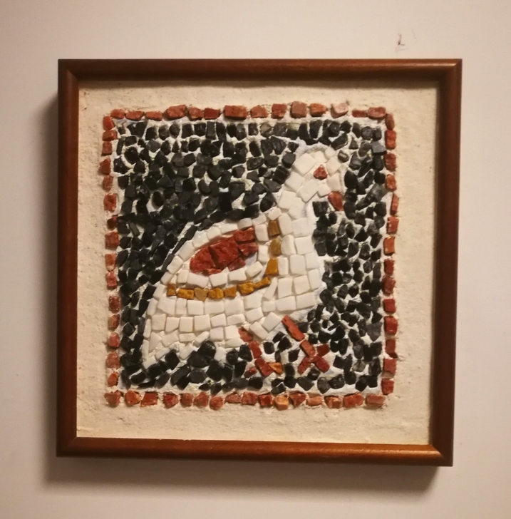 马赛克粘贴画，纯手工制作工艺品，使用希腊天...