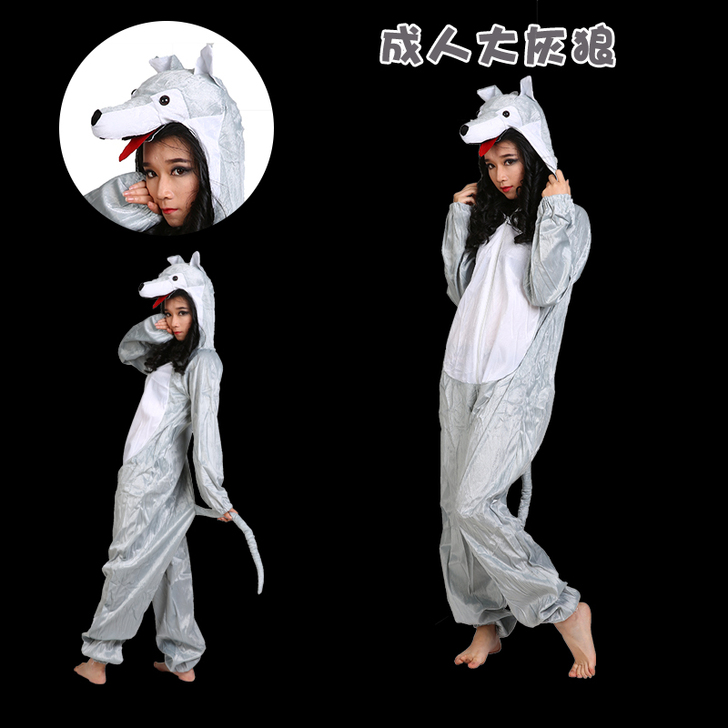 万圣节服饰 奇装异服 大灰狼装扮 cosp...