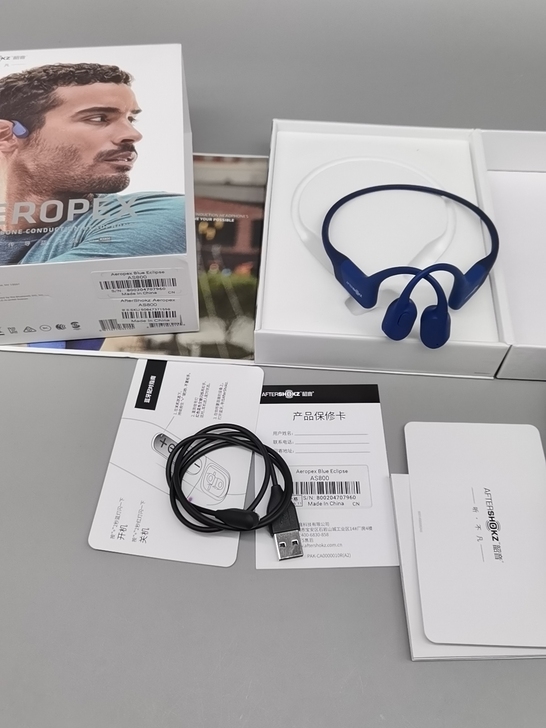 韶音as800骨传导耳机闲置蓝色正品