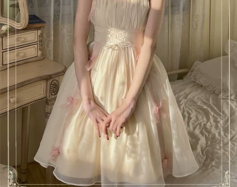 原创{落日余晖}在夕阳下起舞 蝴蝶结少女吊...