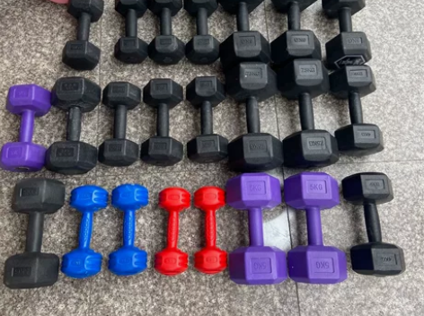 特价处理小重量瑕疵款六角环保哑铃 如图，轻...