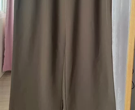 热风深咖色棕色西装裤 阔腿裤 长105cm...