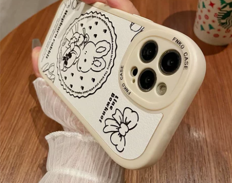 可爱蝴蝶结兔子苹果14手机壳新款iPhon...