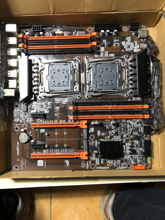 全新X99双路电脑主板2011针CPU R...