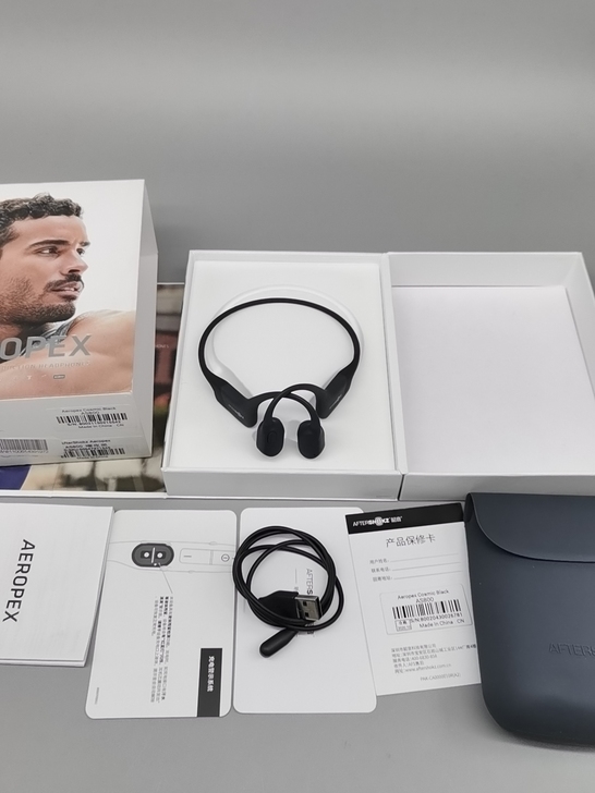 韶音as800骨传导耳机闲置黑色正品