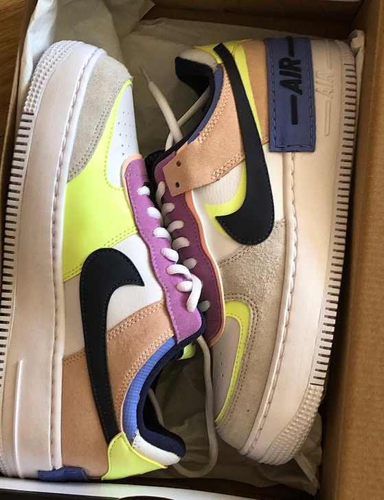 耐克Air Force 1 黑黄粉 马卡龙...