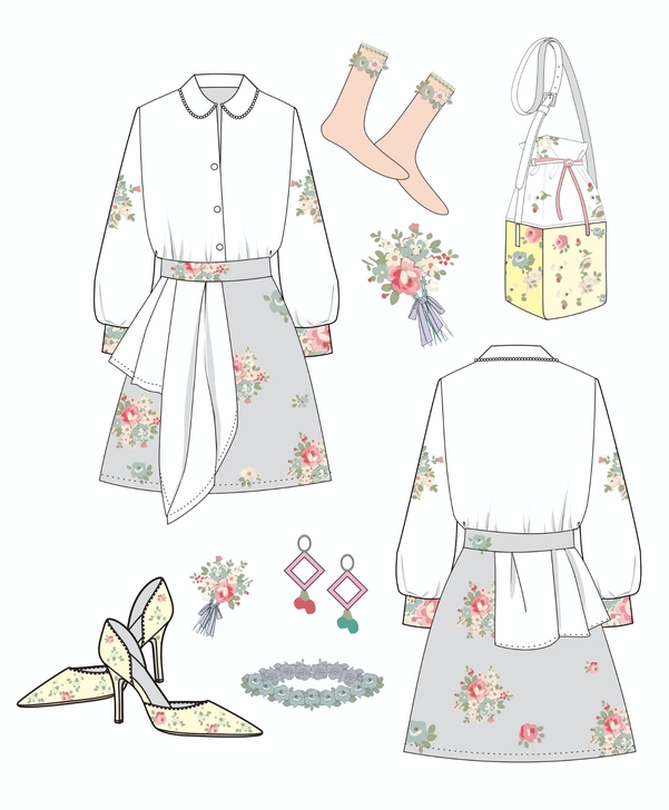 服装款式图效果图素材、有CDR格式、JPG...