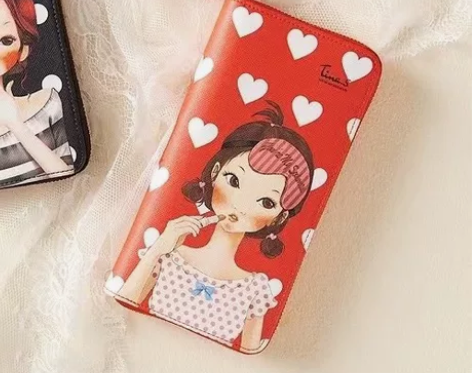 fascy钱包韩国官网正品卡通可爱PU皮长...