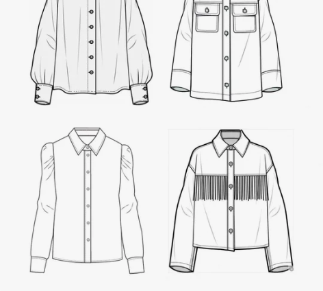 服装款式图,设计图绘图 高效绘图,可加急 ...