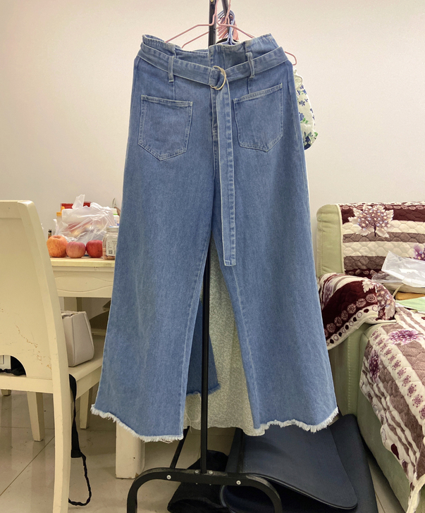 阔腿牛仔裤，中码～