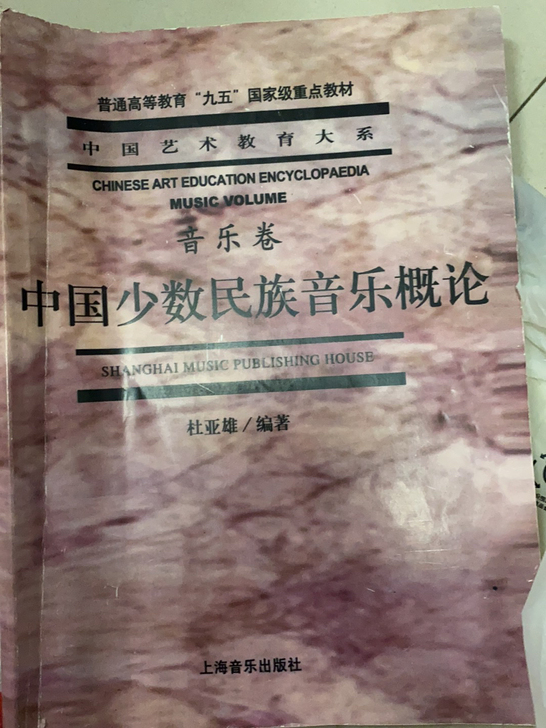 中国少数民族音乐概论，上海音乐出版社，8成新