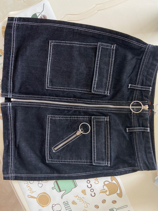 专柜71013301休闲显瘦水洗牛仔包臀中...