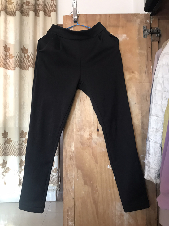 秋冬加绒西装裤黑色