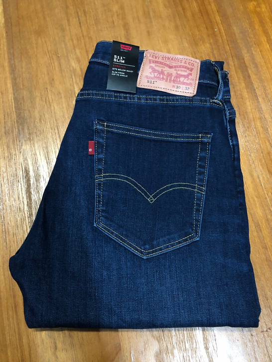 新款levis李维斯牛仔裤男511修身小脚...