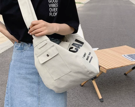 帆布包包大容量女包2021新款时尚小众in...