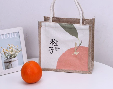 帆布包手提包亚麻包手拎饭盒包女包手提便当包...