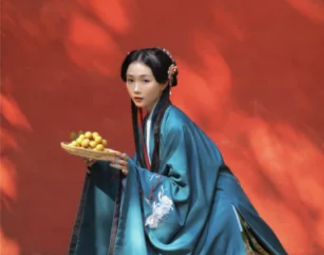 兰若庭 汉服 乘黄 明制 披风 绣花 大袖...