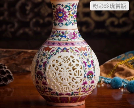 【清仓处理】景德镇陶瓷花瓶摆件客厅插花陶瓷...