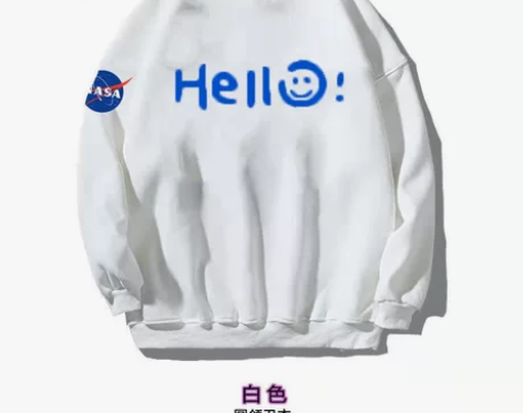 春秋季圆领卫衣男NASA潮牌宽松休闲情侣冬...