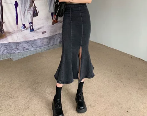 145小个子鱼尾裙150cm矮个子显高穿搭...