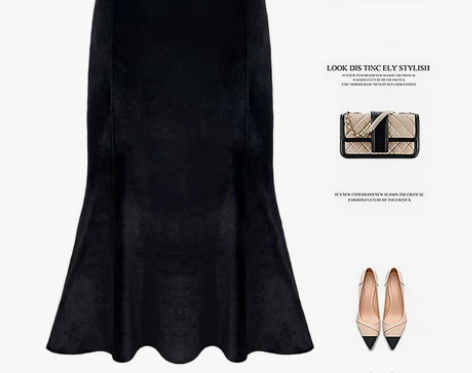 鱼尾裙半身裙2021秋冬新款中长款包臀裙女...