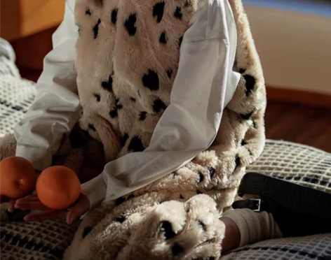 猴子家原创设计冬季保暖加厚虎头虎脑大毛毛背...