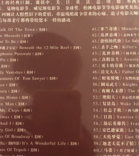 世界电影精品典藏正版DVD80部，人民网、...