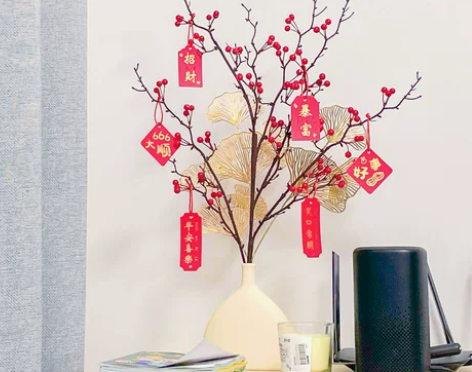 饰品装饰订婚结婚装饰花瓶发财果仿真花客厅摆...