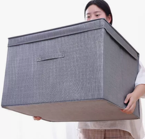 衣服收纳箱布艺特大号整理箱可折叠有盖家用衣...