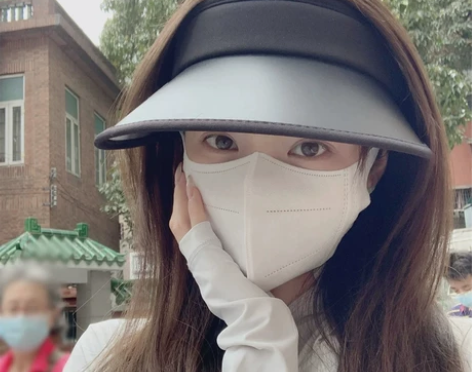 赵露思晚晚同款防晒帽女夏季遮阳无顶空顶太阳...