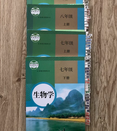 人教版初中生物教材(带标签) 感兴趣的话点...