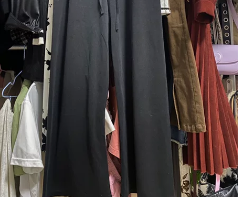 纪念日黑色阔腿裤 29包邮 商品一律售出不...