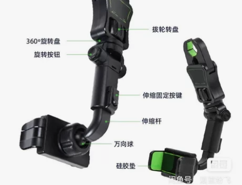 车载手机支架后视镜导航支架汽车车载后枕手机...
